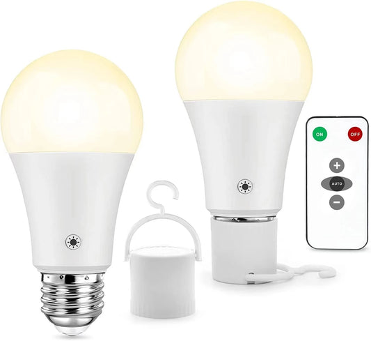 Rechargeable LED Bulb with Remote Dimmable Emergency Backup - Home Smart Direct