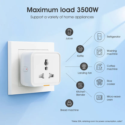 Universal Smart Plug Travel Adapter with Power Monitoring
