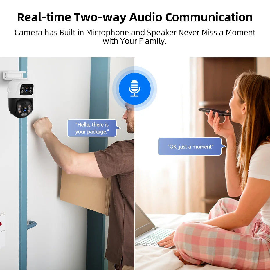 KERUI 6MP Full HD 8CH POE NVR Surveillance Camera System Dual Lens PTZ WIFI IP Home Security  Video H.265 CCTV For Russia - Home Smart Direct