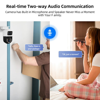 KERUI 6MP Full HD 8CH POE NVR Surveillance Camera System Dual Lens PTZ WIFI IP Home Security  Video H.265 CCTV For Russia - Home Smart Direct