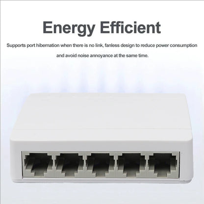 Five Port Gigabit Network Switch Plug and Play Hub