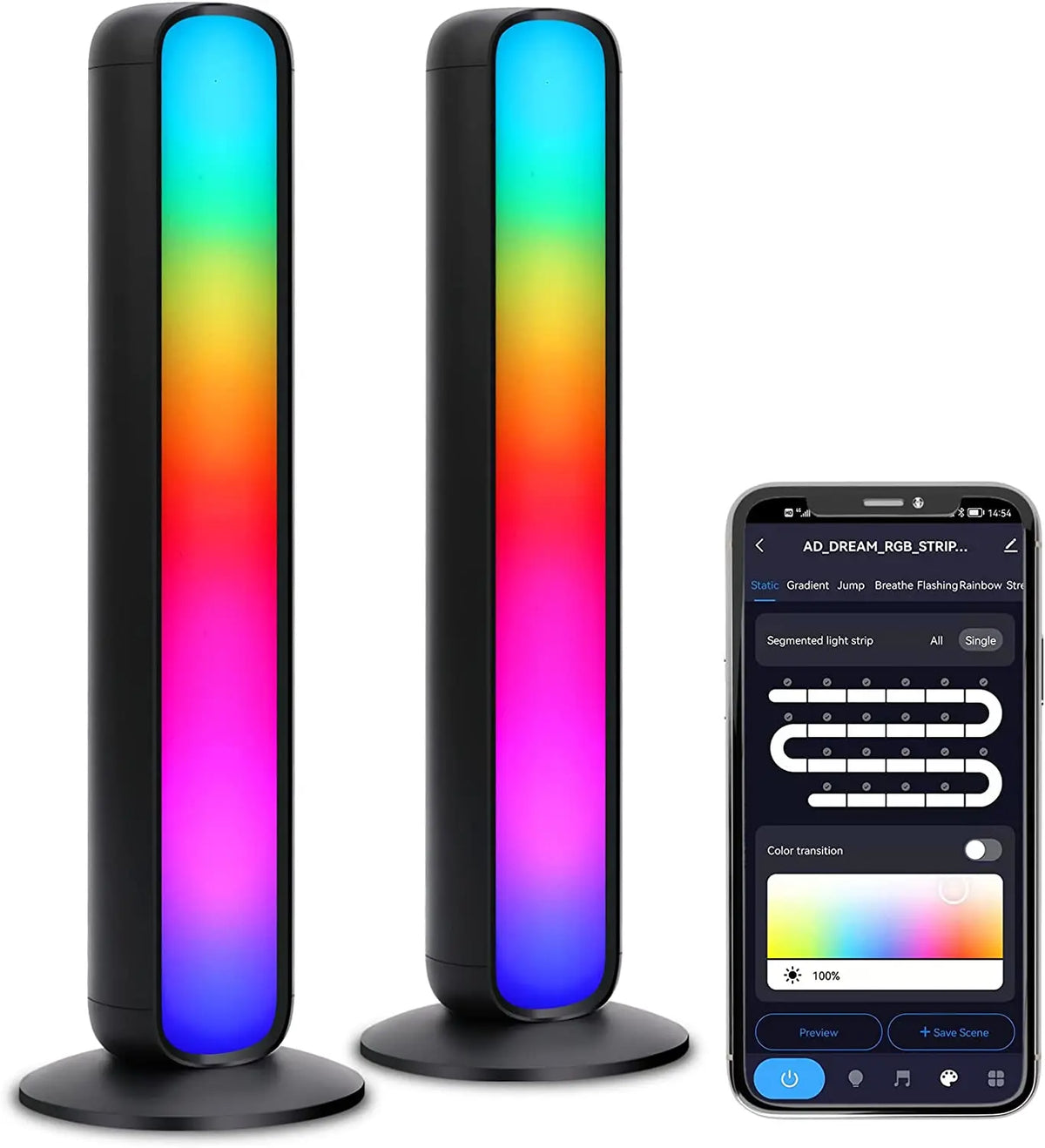 Smart RGB Light Bar with Music Sync and USB Connection - Home Smart Direct