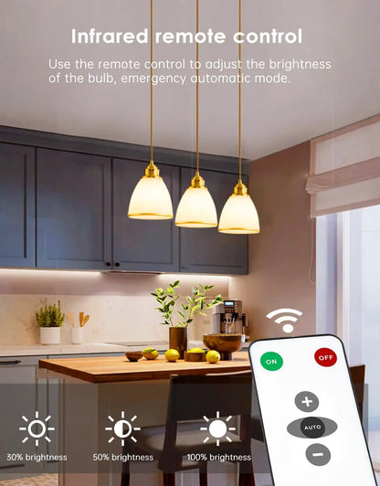 Rechargeable LED Bulb with Remote Dimmable Emergency Backup - Home Smart Direct
