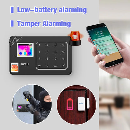 KERUI DIY Your Home Alarm Set 4G / WiFi Alarm System for Home Security Protection Motion Detector Door Sensor Tuya Smart APP - Home Smart Direct