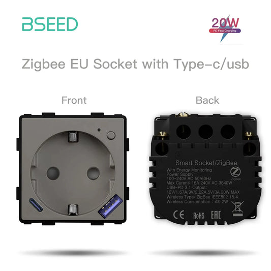 Zigbee Smart Plug with Power Monitoring and Wireless Control - Home Smart Direct