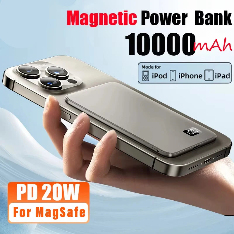 Ultra Thin Magnetic Wireless Power Bank Portable Charger - Home Smart Direct