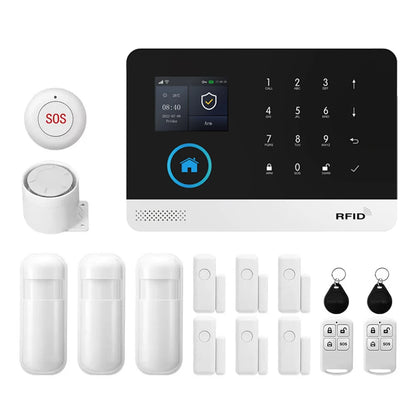 PGST WiFi 4G Tuya Smart Life Home Alarm Security System Set Kit Alexa Automation Alarm Security Protection Door Motion Detector - Home Smart Direct