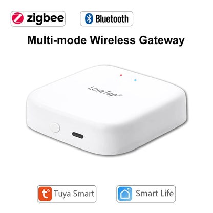 LoraTap 4 Gang Tuya ZigBee Wireless Scene Switch Push Button Controller by Battery 2MQTT Setup Automation Scenario for Home DIY - Home Smart Direct