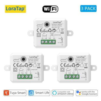 Tuya Smart Life Tiny WiFi Socket Module Light Switch, App Remote Control, Voice Control, Work with Google Home Echo Alexa - Home Smart Direct