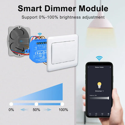 Smart Dimming Light Switch Relay with WiFi and ZigBee - Home Smart Direct