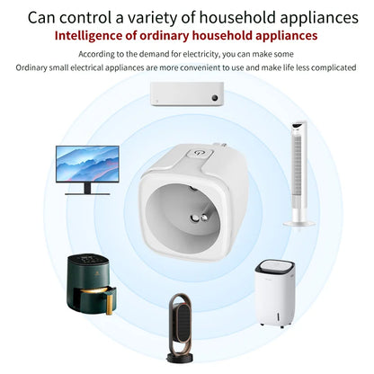 Smart Plug WiFi Bluetooth with Power Monitor and Voice Control