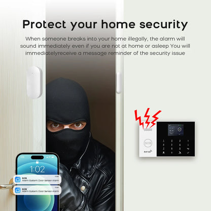 PGST 4G WiFi Smart Life Alarm Security System Kit Set Tuya Alexa Home Automation Alarm Security Protection Door Motion Detector - Home Smart Direct