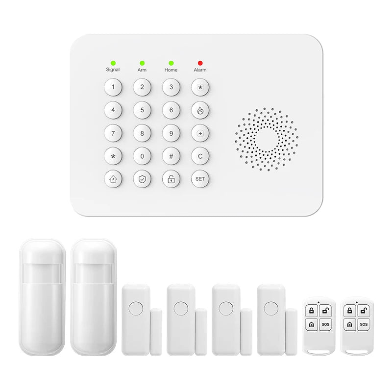 PGST WiFi GSM Security Protection Alexa Tuya Smart Life Home Automation Motion Door Magnetic Sensor Alarm Security System Kit - Home Smart Direct