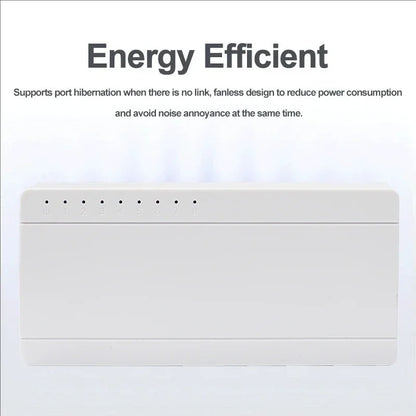Eight Port Gigabit Ethernet Desktop Network Hub