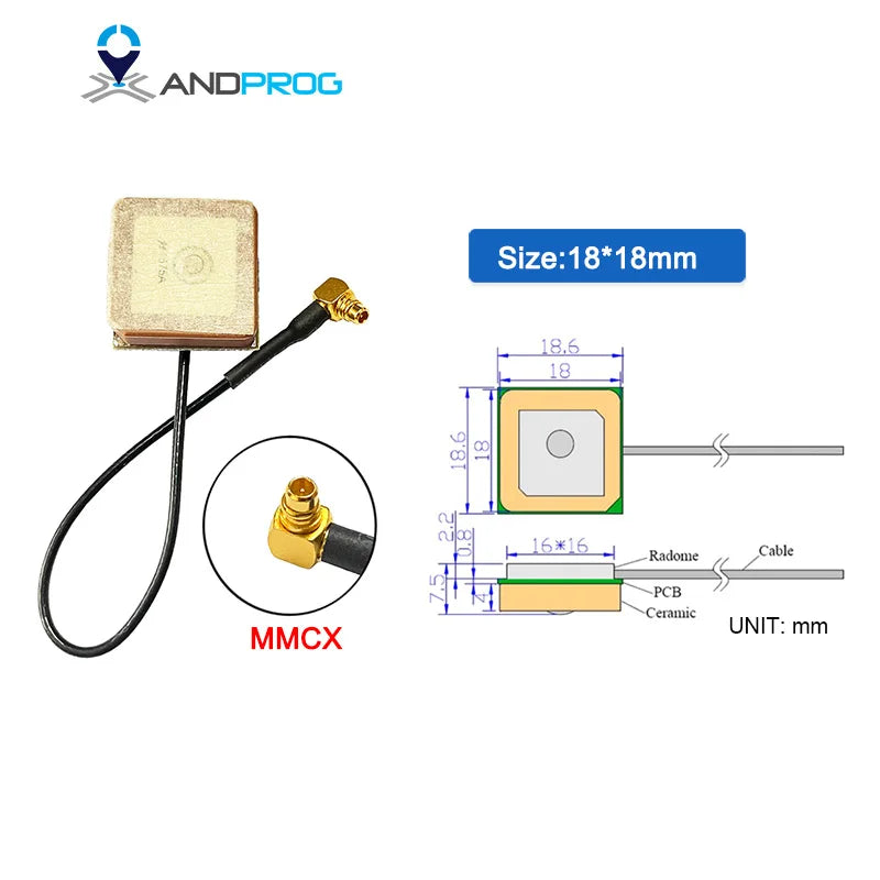 Compact Active GPS Antenna with Internal Plug Connector