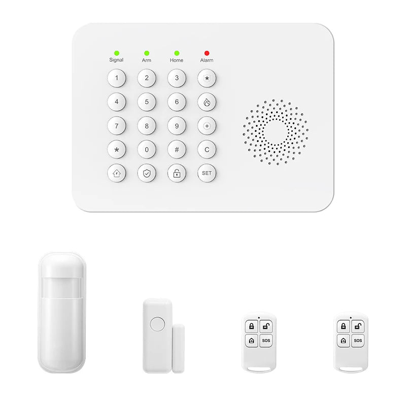 PGST WiFi GSM Security Protection Alexa Tuya Smart Life Home Automation Motion Door Magnetic Sensor Alarm Security System Kit - Home Smart Direct