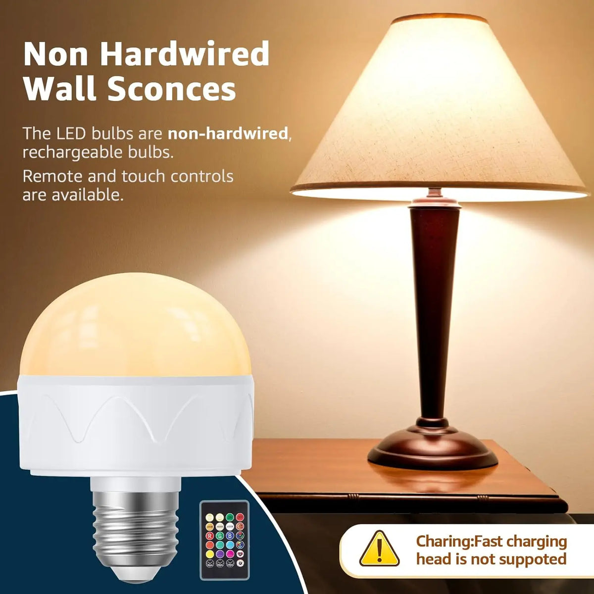 Magnetic Detachable Emergency LED Bulb with Remote RGB USB - Home Smart Direct