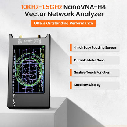 NanoVNA-H4 4 Inch Vector Network Analyzer 10kHz to 1.5GHz with SD Card
