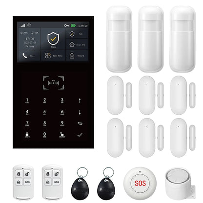 PGST WiFi 2G GSM Home Alarm System Tuya Security Protection Alarm Security System Kit Smart Life Automation Motion Door Sensor - Home Smart Direct