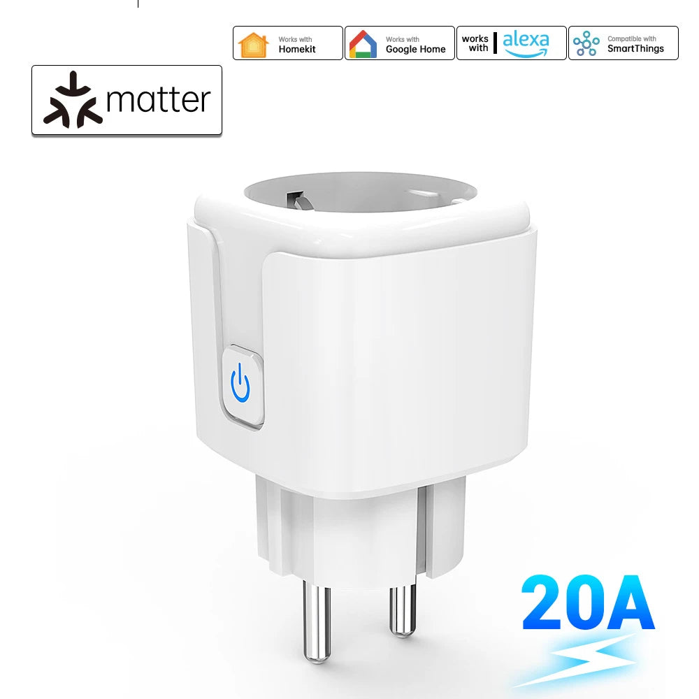 Matter WiFi Smart Socket with App and Voice Control - Home Smart Direct