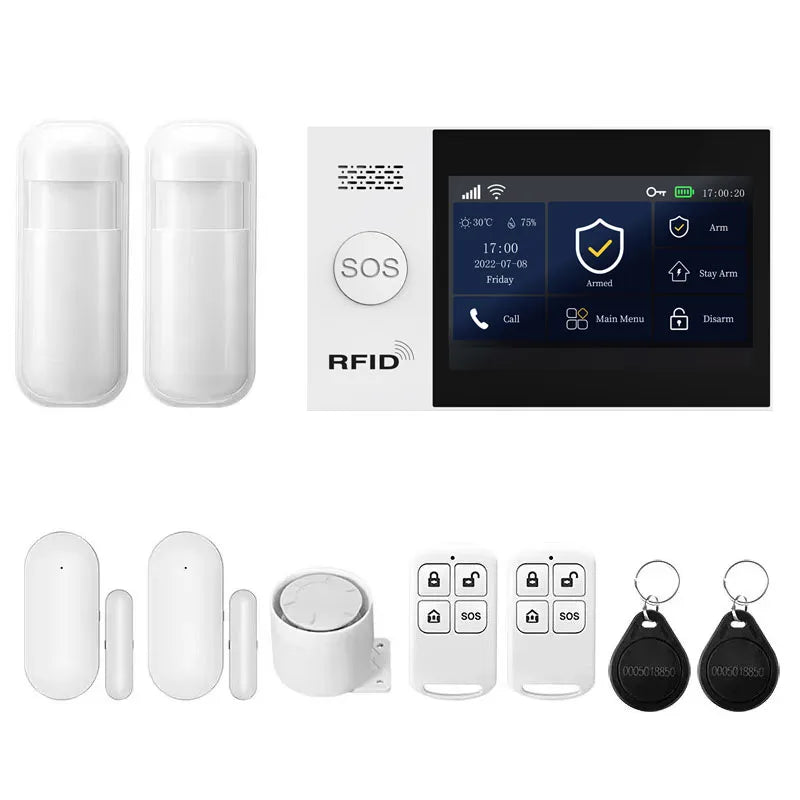 PGST WiFi 4G Tuya Smart Life Home Alarm Security System Kit Alexa Home Automation Alarm Security Protection Door Motion Sensor - Home Smart Direct