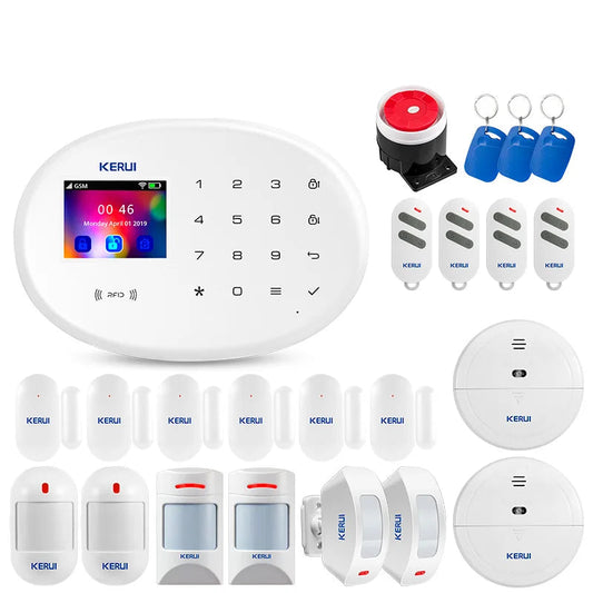 KERUI W202 Home Security Alarm Kit WiFi GSM Alarm System Tuya Smart Home Door Sensor Motion Detector Protection Remote Control - Home Smart Direct