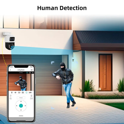 KERUI 6MP Full HD 8CH POE NVR Surveillance Camera System Dual Lens PTZ WIFI IP Home Security  Video H.265 CCTV For Russia - Home Smart Direct