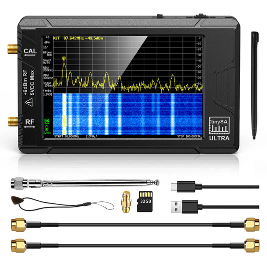 Tiny Spectrum Analyzer Ultra 4 Inch Display 100kHz to 5.3GHz with SD Card