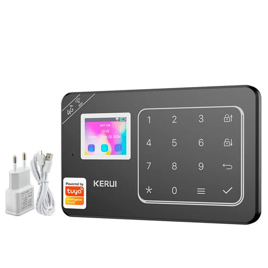 KERUI New Appearance W184 Home Alarm 4G /WiFi Alarm System Black Security Protection for House Tuya Smart App Remote Control - Home Smart Direct