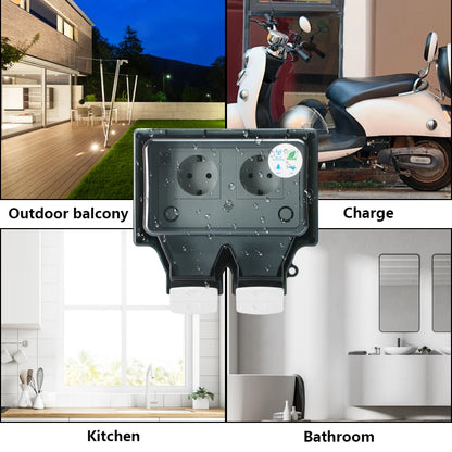 Waterproof Outdoor Smart Socket with Dual USB and App Control - Home Smart Direct