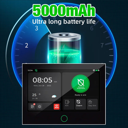 KERUI NEW 4G+WiFi Wireless Home Alarm with 7 inch Large IPS Touch Screen Tuya Smart Alarm System with Motion Sensor for House - Home Smart Direct