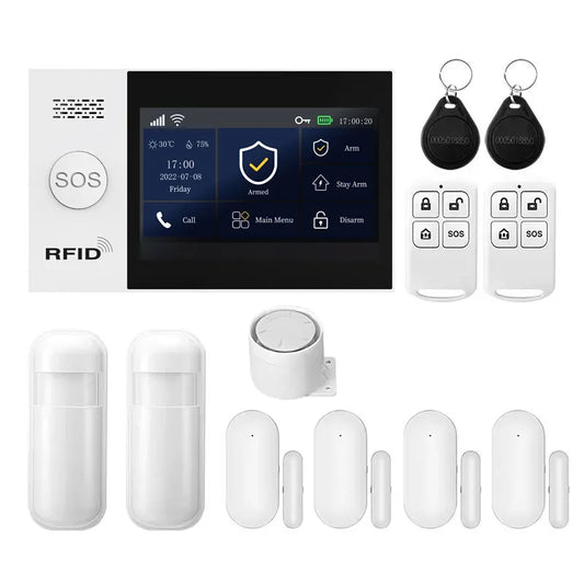 PGST 2G GSM WiFi Tuya Smart Life Home Alarm Security System Set Alexa Automation Alarm Security Protection Door Motion Sensor - Home Smart Direct