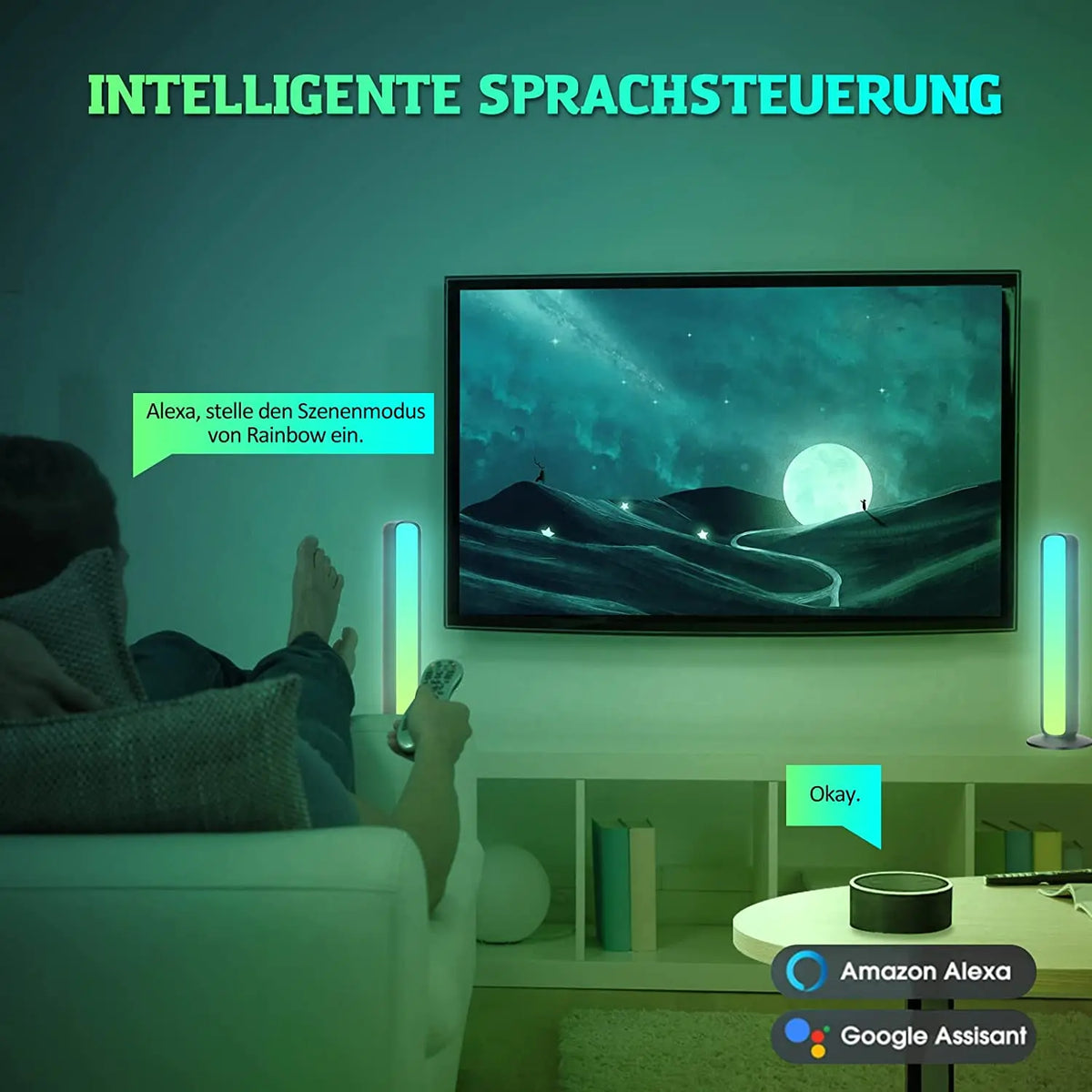 Smart RGB Light Bar with Music Sync and USB Connection - Home Smart Direct