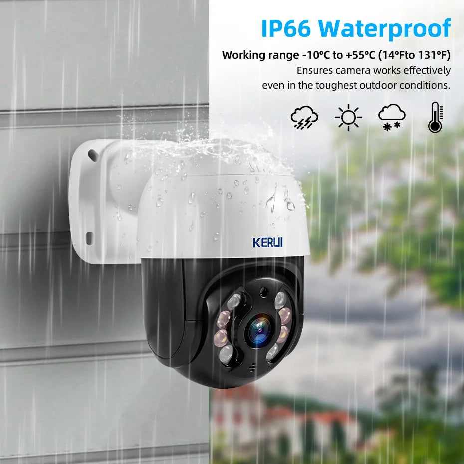 KERUI 2K 4MP HD H.265 Outdoor Camera System Kit POE NVR 8CH Home Security CCTV Audio Surveillance Recorder Night Vision Icsee - Home Smart Direct
