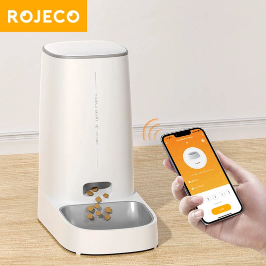Smart WiFi Cat Feeder with Remote Control Auto Dispenser