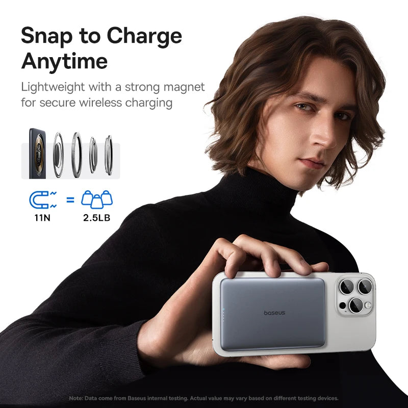 Magnetic Wireless Power Bank Slim Portable Charger - Home Smart Direct