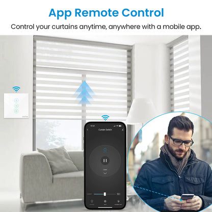 Touch Panel Curtain Switch with Percentage Control - Home Smart Direct