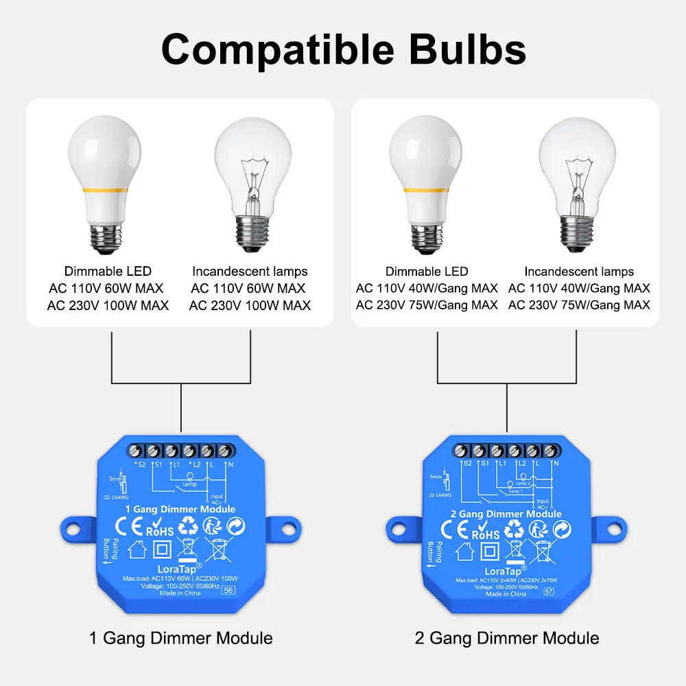 Smart Dimming Light Switch Relay with WiFi and ZigBee - Home Smart Direct