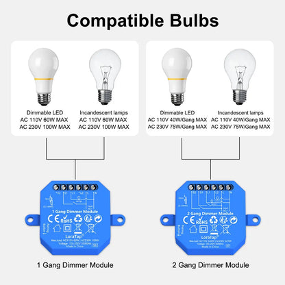 Smart Dimming Light Switch Relay with WiFi and ZigBee - Home Smart Direct