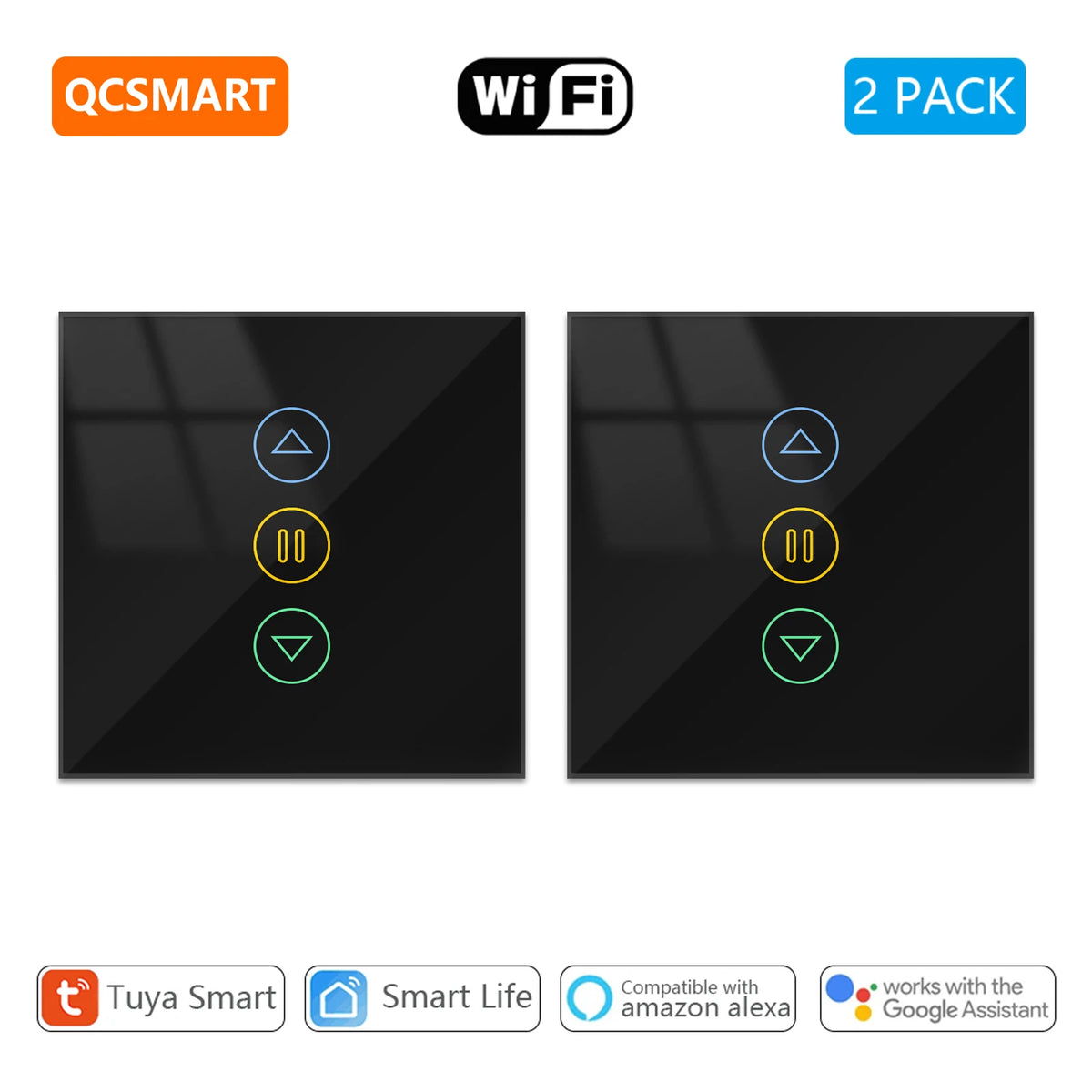 Smart Curtain Switch with Backlight and Percentage Control