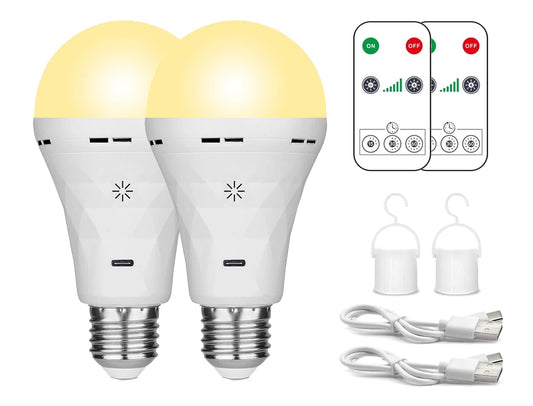 USB Rechargeable LED Bulb with Timer for Wall Sconce or Indoor Use - Home Smart Direct