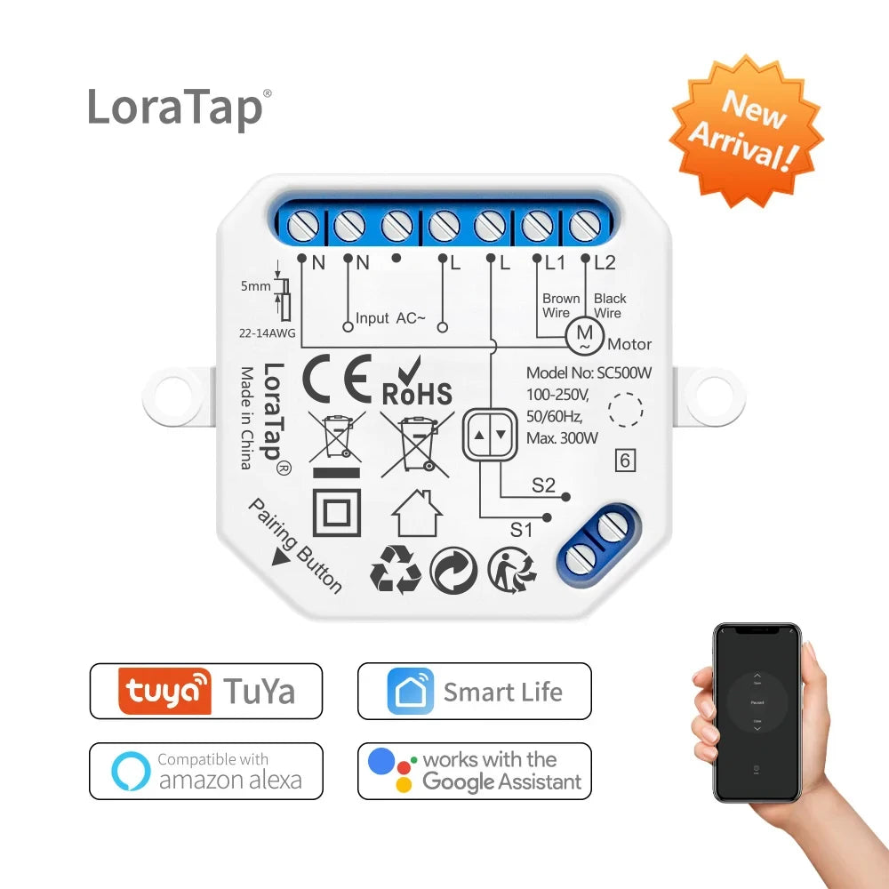 Smart Curtain Module Switch with WiFi Remote Control - Home Smart Direct