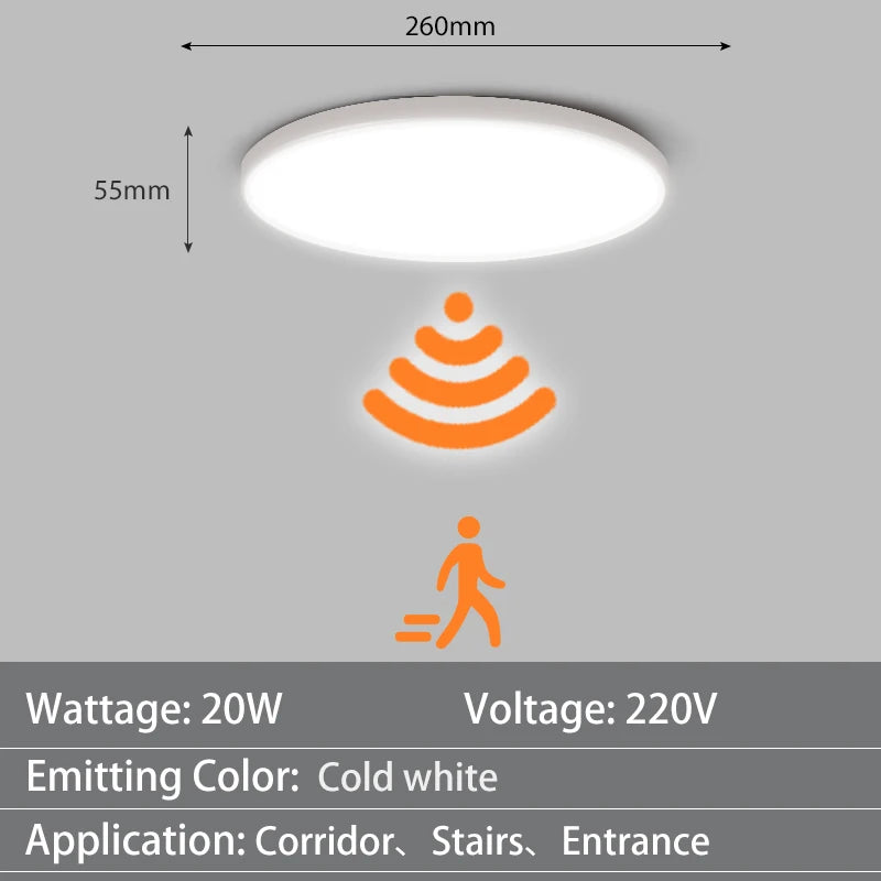 Motion Sensor LED Ceiling Light Waterproof Indoor Lamp - Home Smart Direct