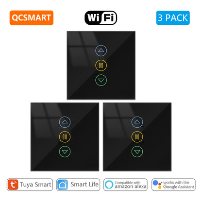 Smart Curtain Switch with Backlight and Percentage Control