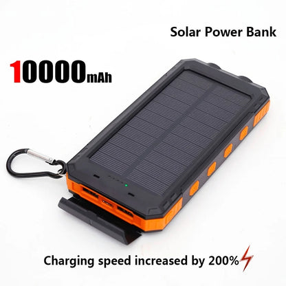 Solar Power Bank Portable Charger with Light for Outdoor Use - Home Smart Direct