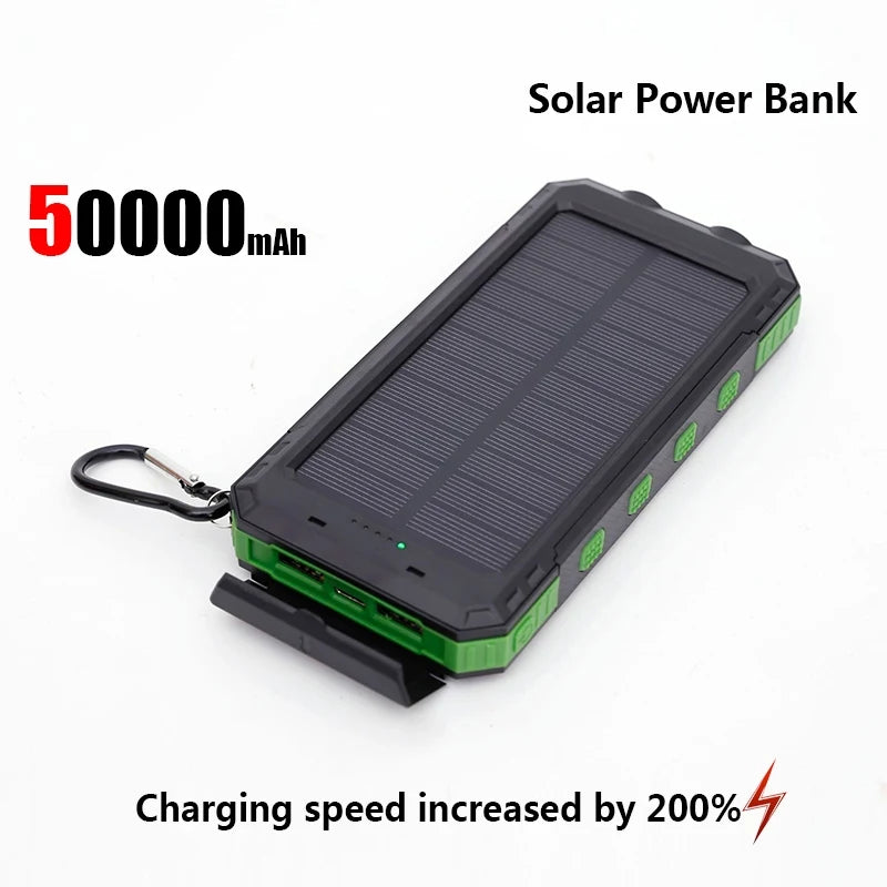 Solar Power Bank Portable Charger with Light for Outdoor Use - Home Smart Direct
