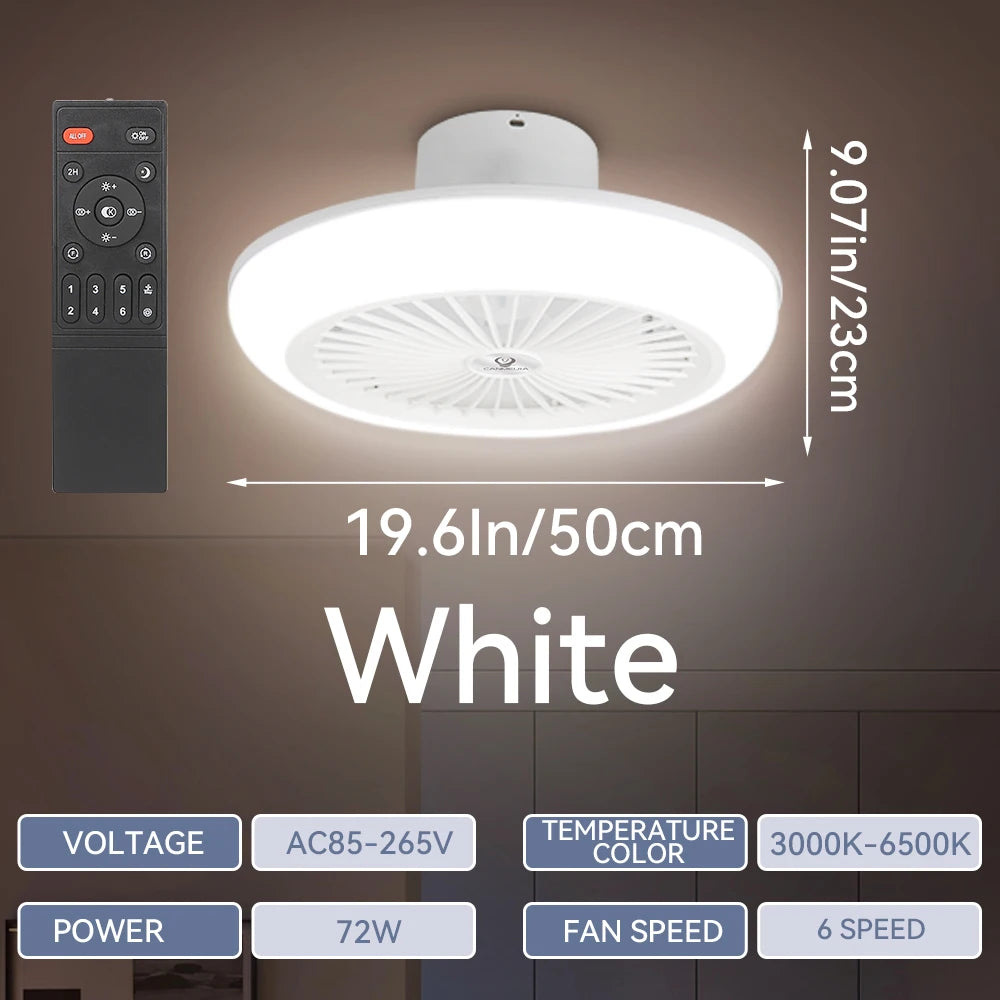 Ceiling Fan with LED Light and Remote Dimmable Three Colors - Home Smart Direct