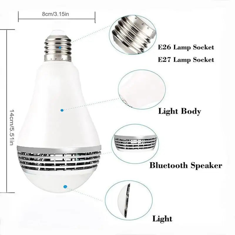 Bluetooth Speaker LED Bulb with App Control for Home and Party - Home Smart Direct