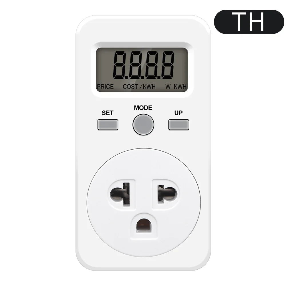 Digital Energy Meter Wattmeter Socket Voltage Power Consumption Monitor