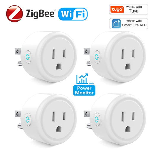 Smart Plug WiFi Zigbee with Power Monitoring and Timer